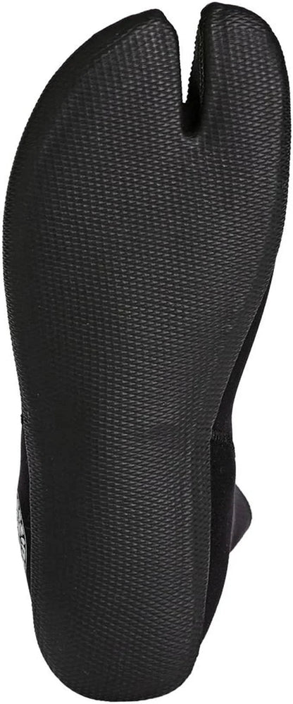 Black neoprene watersports boot with textured grip sole