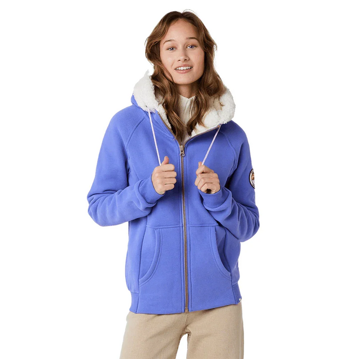 Rip Curl Velouchi Ladies Sherpa Fleece Hoody Purple - Boardworx