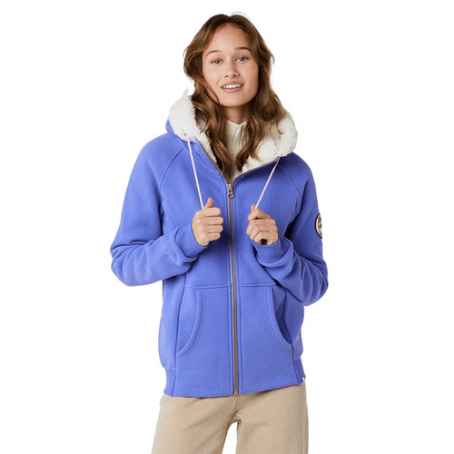 Rip Curl Velouchi Ladies Sherpa Fleece Hoody Purple - Boardworx