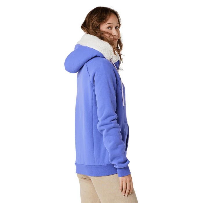 Rip Curl Velouchi Ladies Sherpa Fleece Hoody Purple - Boardworx