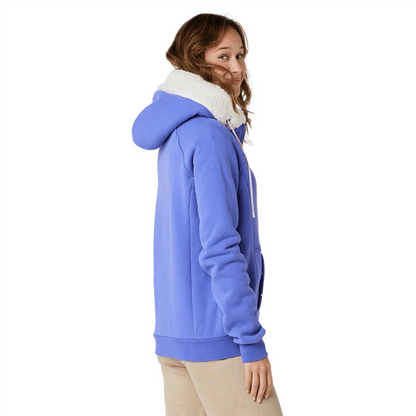 Rip Curl Velouchi Ladies Sherpa Fleece Hoody Purple - Boardworx