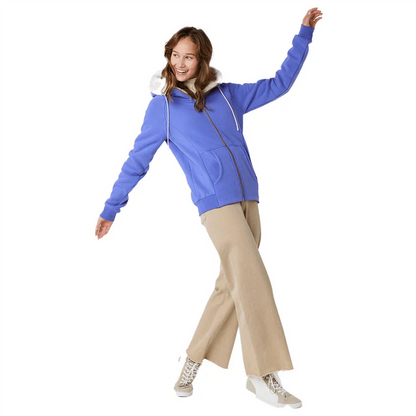 Rip Curl Velouchi Ladies Sherpa Fleece Hoody Purple - Boardworx