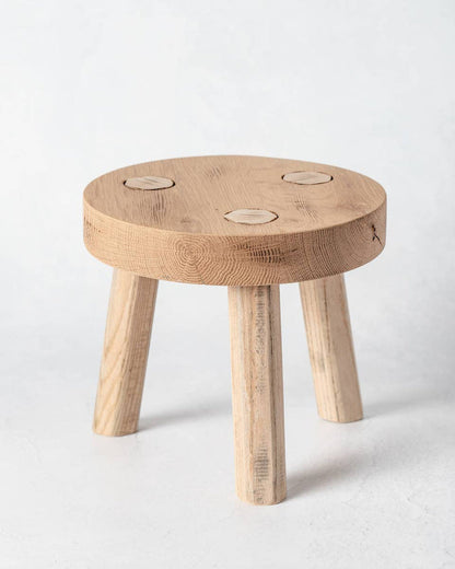 Round Reclaimed Wood Riser Stand | Made In USA: 4"