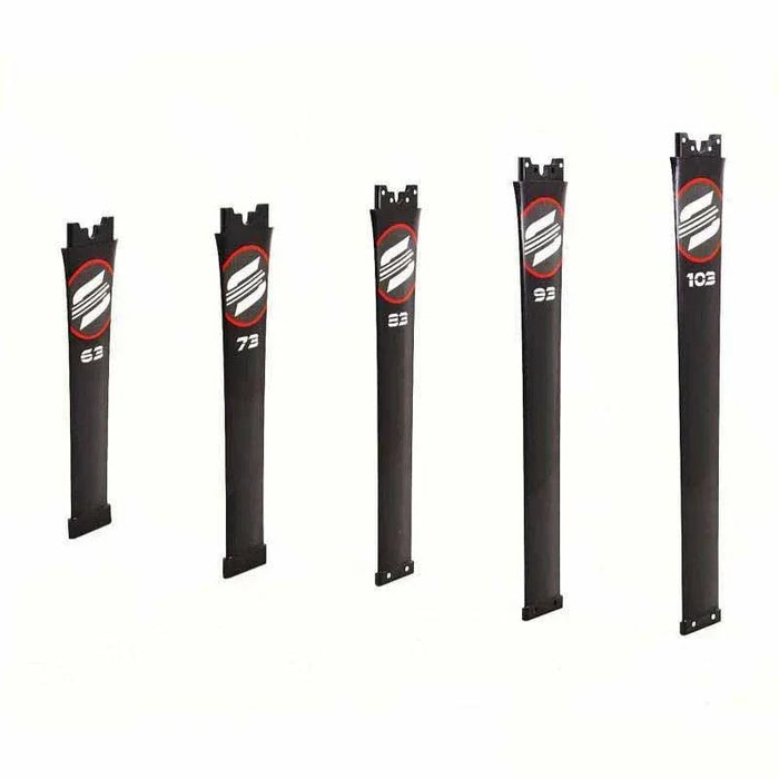 Sabfoil Kraken mast foil in various lengths, black with red and white logo, for wing foiling