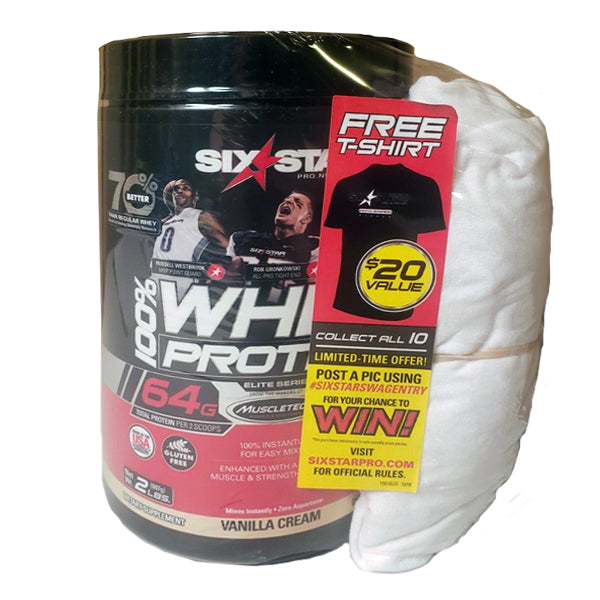 Six Star 100% Whey Protein Plus 2lbs + Bonus T