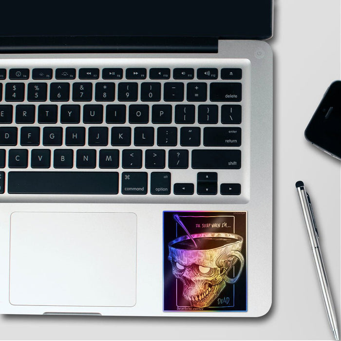 Skull Brain Bowl Holographic Stickers - Holographic stickers | STICK IT UP