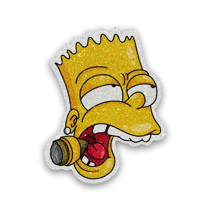 Smoking Bart Glitter Sticker - Glitter Stickers | STICK IT UP