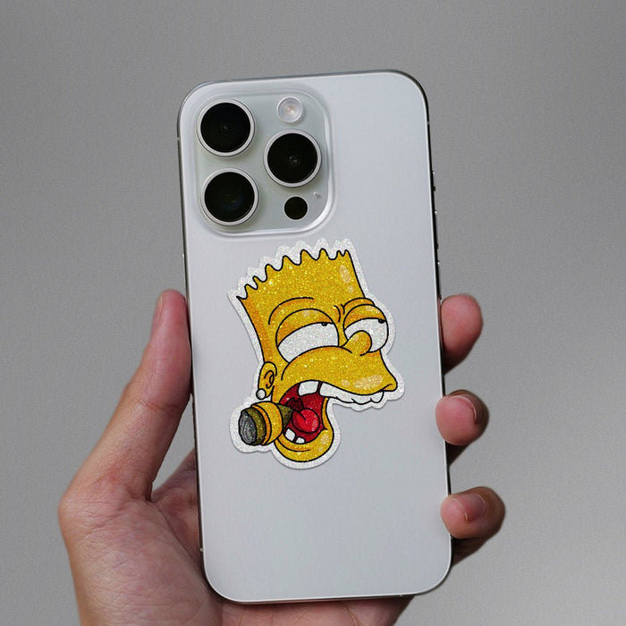 Smoking Bart Glitter Sticker - Glitter Stickers | STICK IT UP