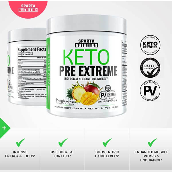 Sparta Keto Pre Extreme 20 Servings