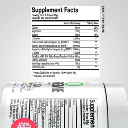 Sparta Keto Pre Extreme 20 Servings
