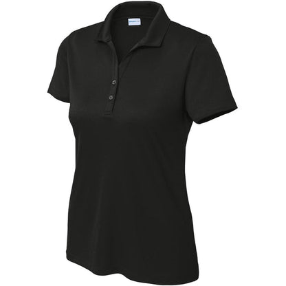 Sport-Tek Ladies PosiCharge Re-Compete Polo-Sport-Tek-Black-XS-Thread Logic