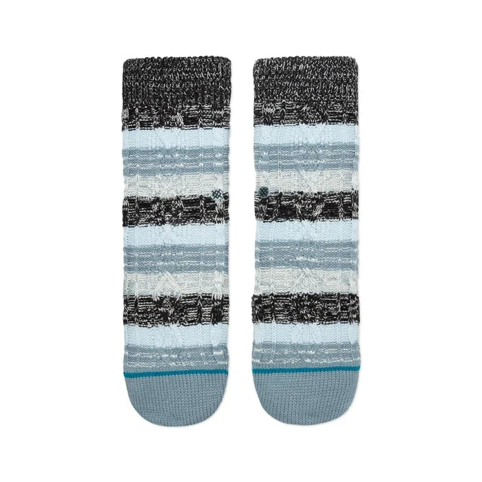 Stance socks with blue and black striped pattern, ideal for watersports and beachwear