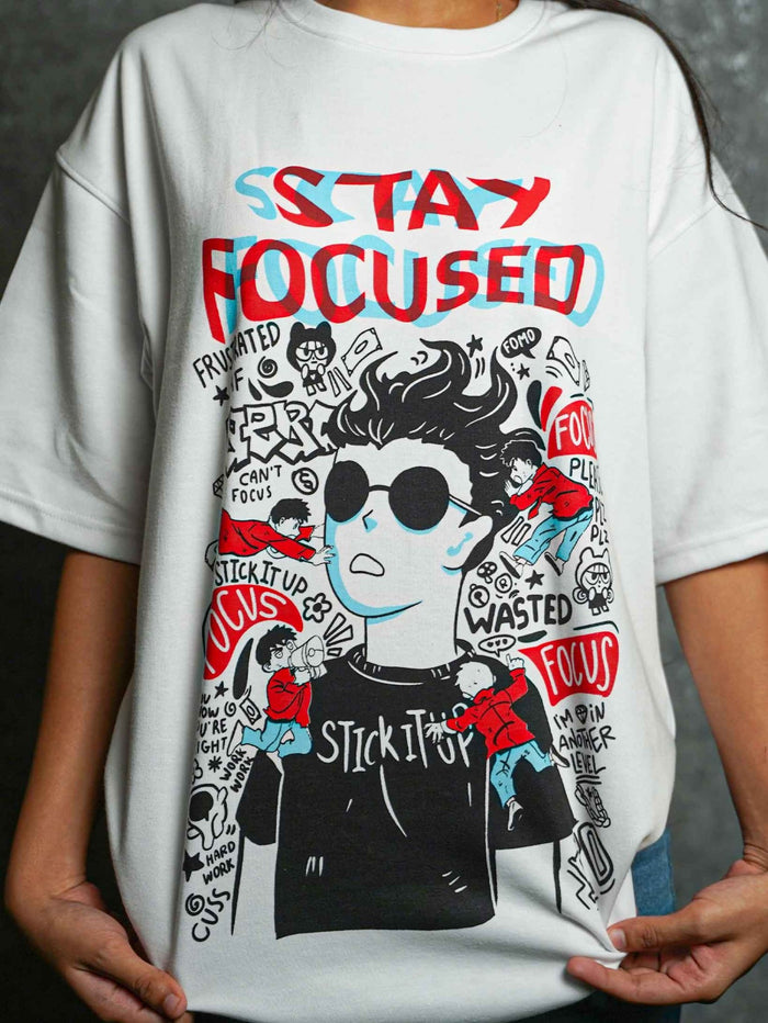 STAY FOCUSED OVERSIZED T-SHIRT - Unisex T-shirts | STICK IT UP