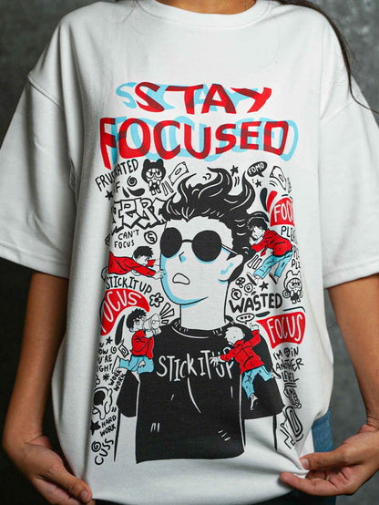 STAY FOCUSED OVERSIZED T-SHIRT - Unisex T-shirts | STICK IT UP