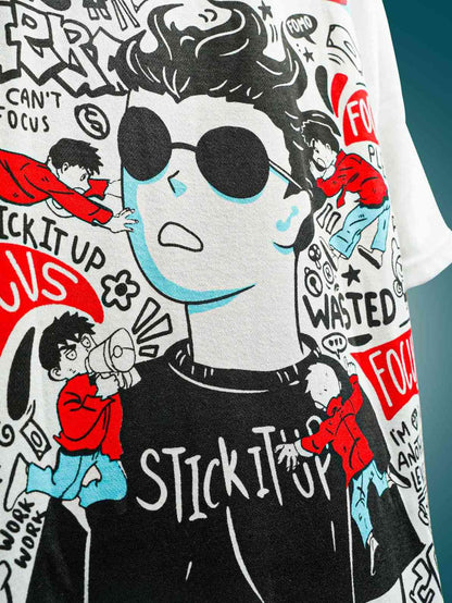 STAY FOCUSED OVERSIZED T-SHIRT - Unisex T-shirts | STICK IT UP