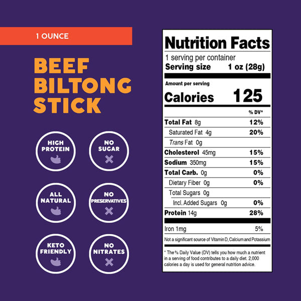 Stryve Foods Biltong Beef Sticks 12pk