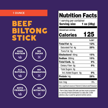Stryve Foods Biltong Beef Sticks 12pk
