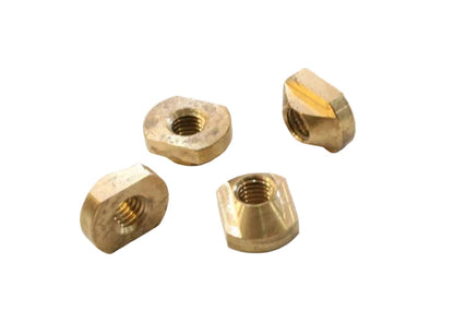 Brass T-Nut Hydrofoil Pack of 4 M8 wing foil board by Boardworx shown on white background