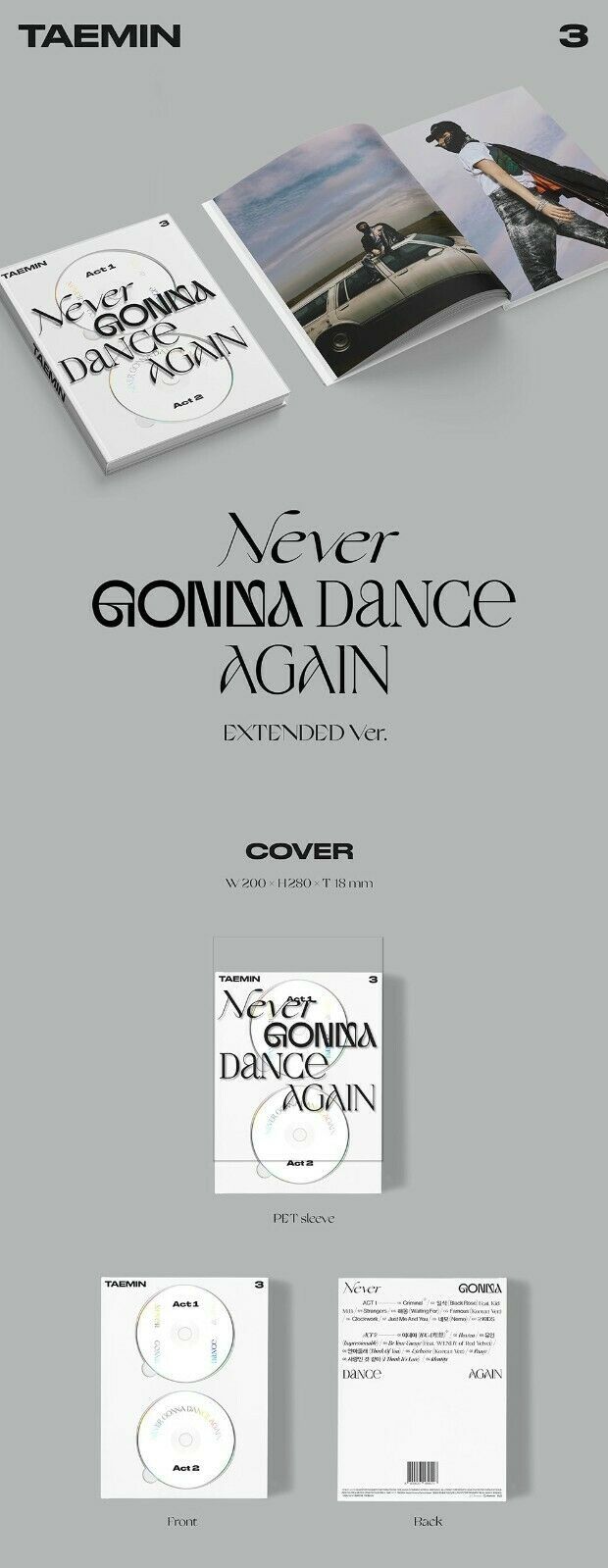 TAEMIN - Never Gonna Dance Again : Extended Ver.