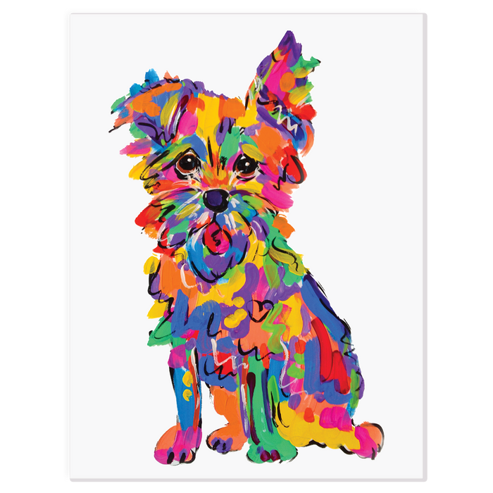 terrier dog painting by debby carman in rainbow icanvas
