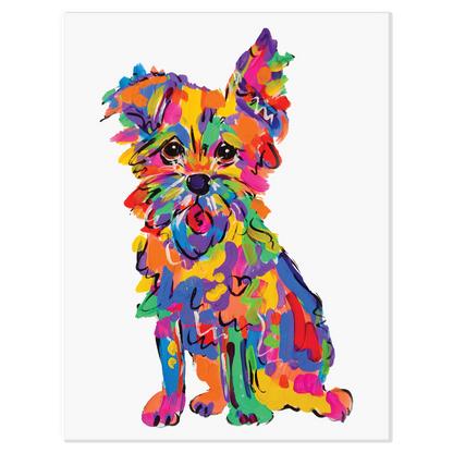 terrier dog painting by debby carman in rainbow icanvas