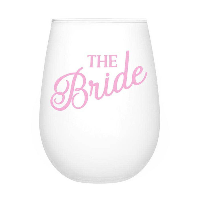 “The Bride” Stemless Wine Glass