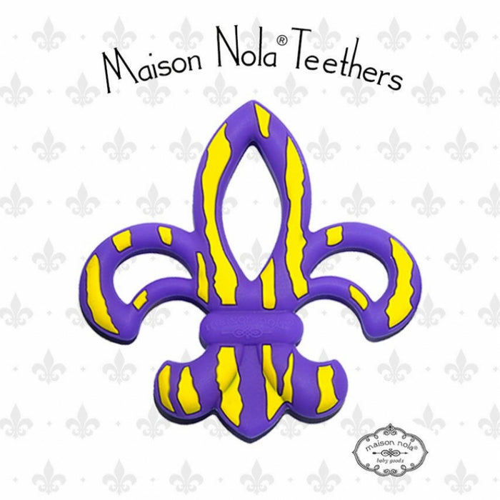 Tiger Fleur De Lis Baby Teether