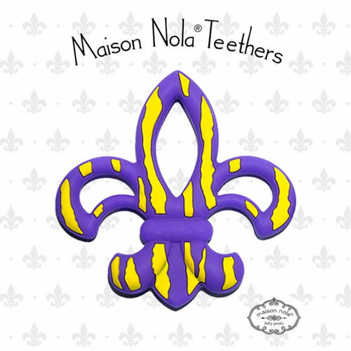 Tiger Fleur De Lis Baby Teether