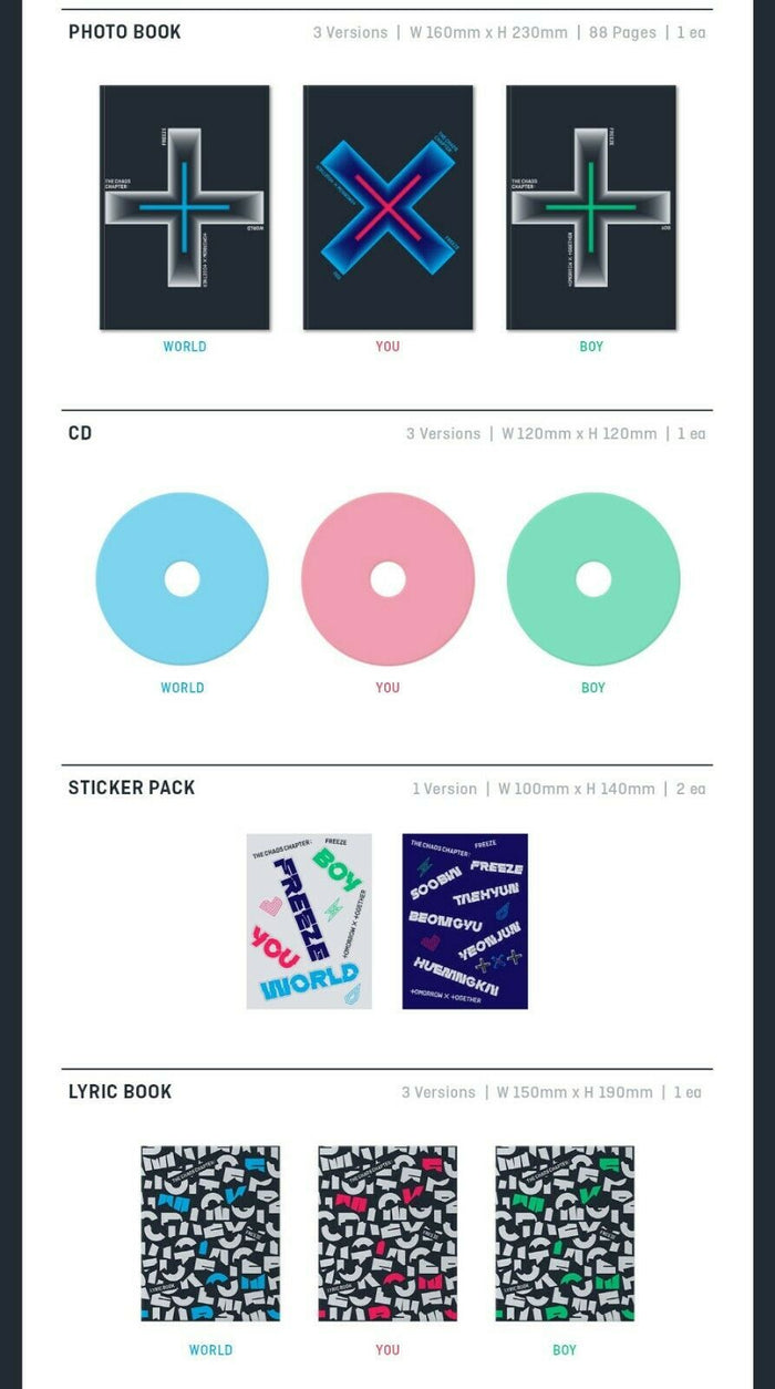 TOMORROW X TOGETHER TXT - CHAOS CHAPTER : FREEZE (You can choose ver)