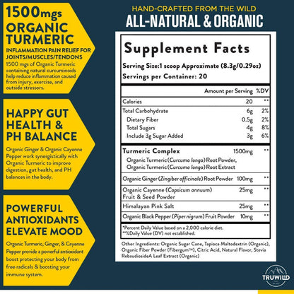 Truwild Turmeric Curcumin 20 Servings