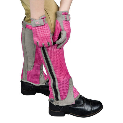 TuffRider Children's Double Up Air Mesh Half Chap and Glove Set - Breeches.com