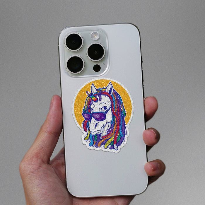 Unicorn Rainbows Glitter Sticker - Glitter Stickers | STICK IT UP