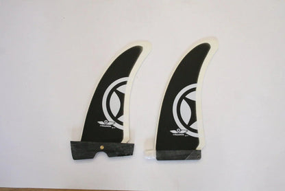 Unifibre Freeride windsurfing glassfibre fins with Tuttle Box base on white background