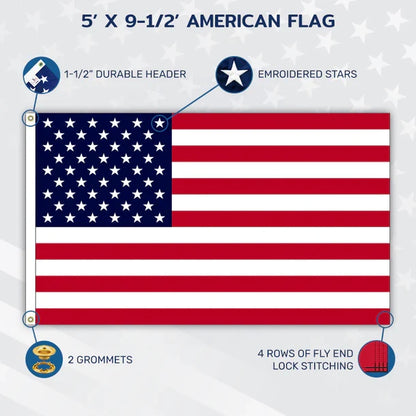 US Burial Flag 5'x9.5' for sale