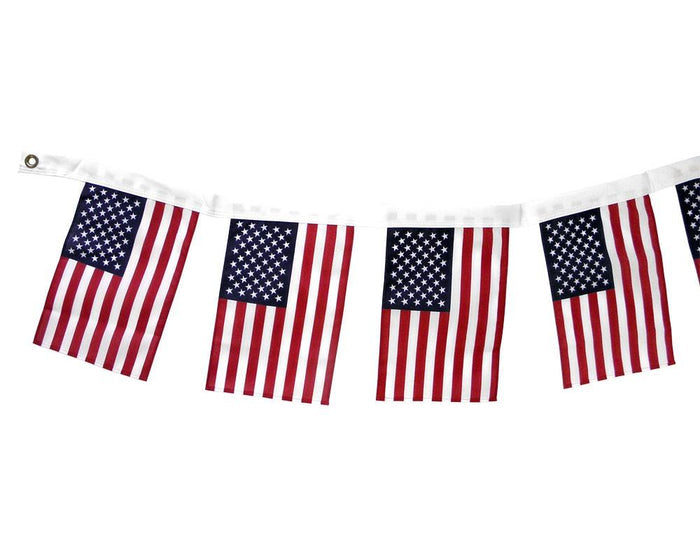 american flag garland 12 foot banner 8x12 flags patriotic decoration made in usa