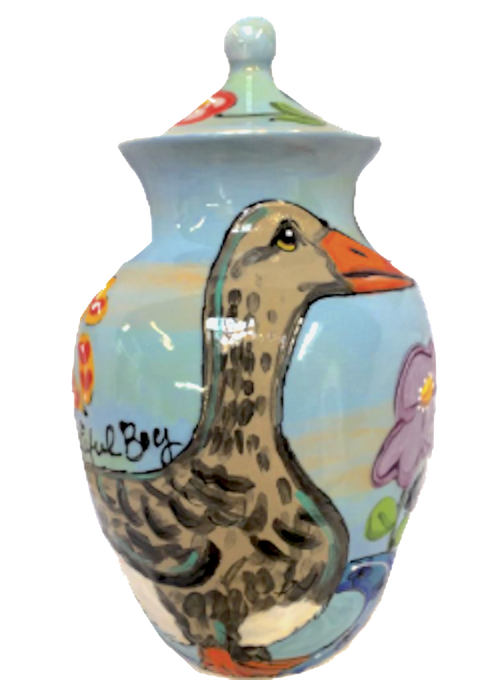 HANDMADE CERAMIC PET URN FROM WWW.FAUXPAWPRODUCTIONS.COM