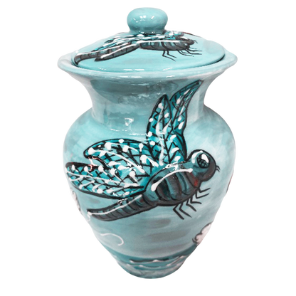 HANDMADE CERAMIC PET URN FROM WWW.FAUXPAWPRODUCTIONS.COM