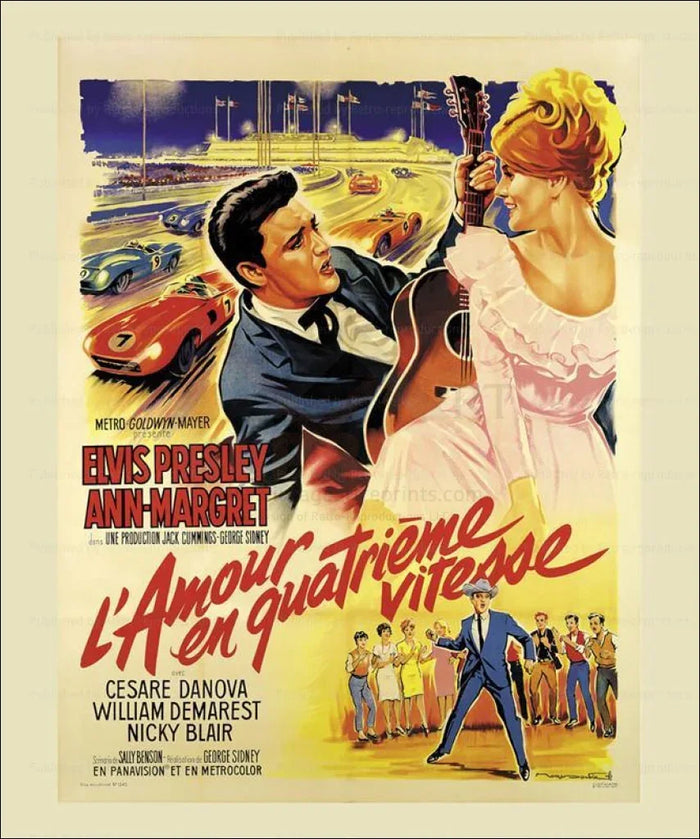 Viva Las Vegas, Elvis Presley and Ann-Margret - VINTAGEARTREPRINTS.COM
