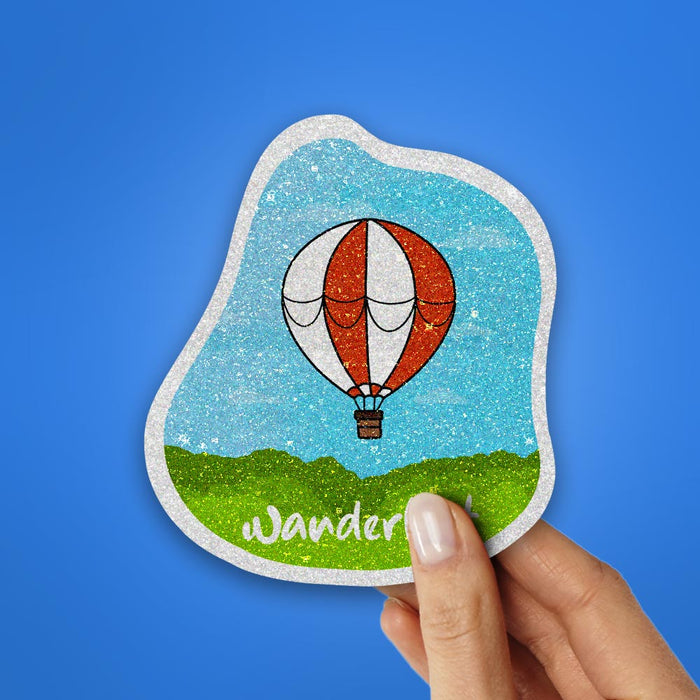 Wanderlust Glitter Sticker - Glitter Stickers | STICK IT UP