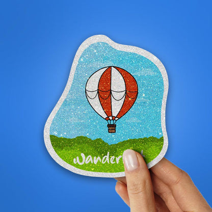 Wanderlust Glitter Sticker - Glitter Stickers | STICK IT UP