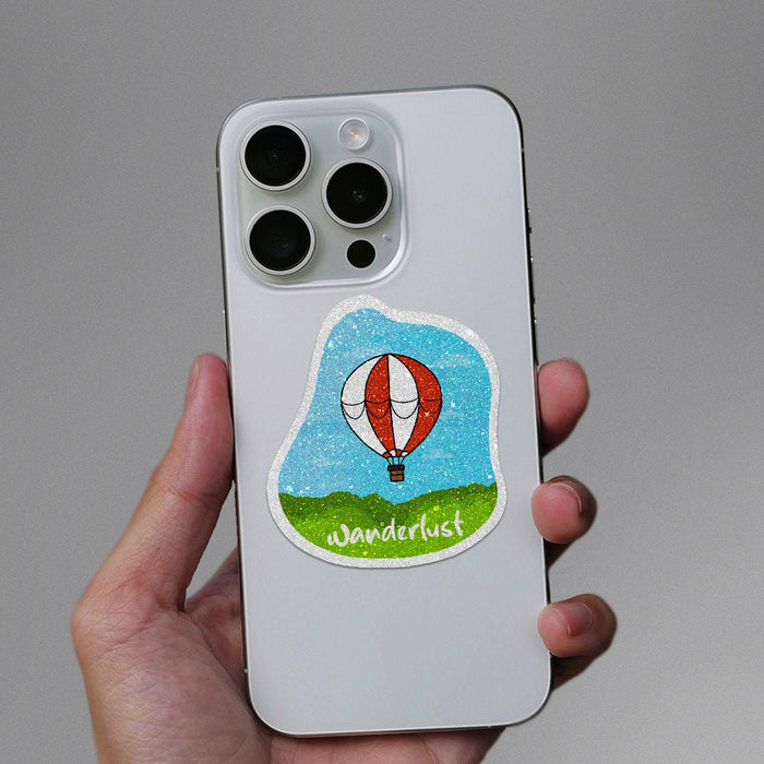 Wanderlust Glitter Sticker - Glitter Stickers | STICK IT UP