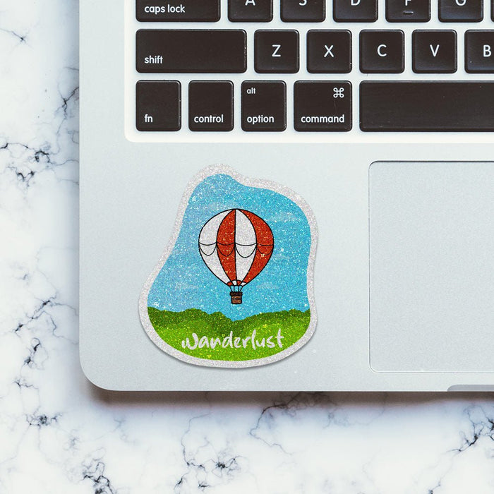 Wanderlust Glitter Sticker - Glitter Stickers | STICK IT UP