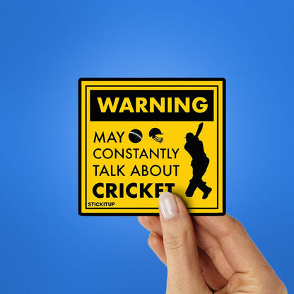 Warning Cricket Sticker - Stickers | STICK IT UP
