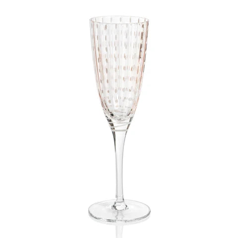 White Dot Champagne Flute