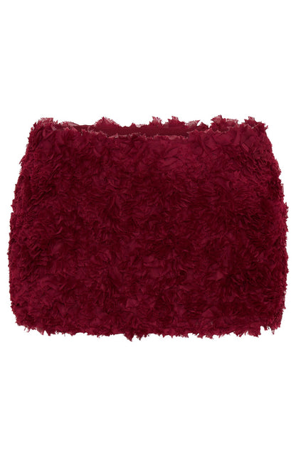 On My Wishlist Mini Skirt Wine