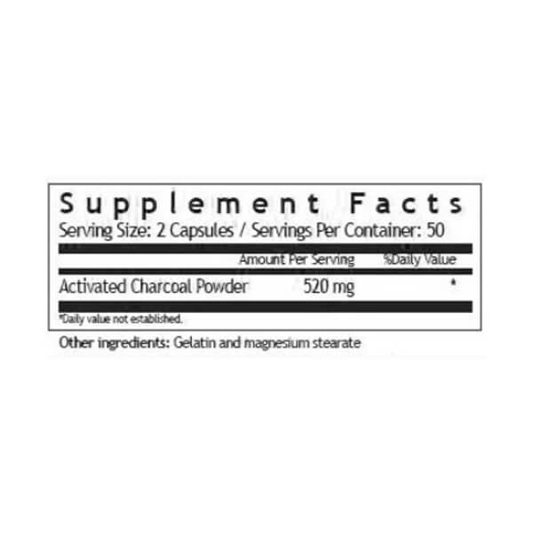 Windmill Activated Charcoal 520mg 100ct