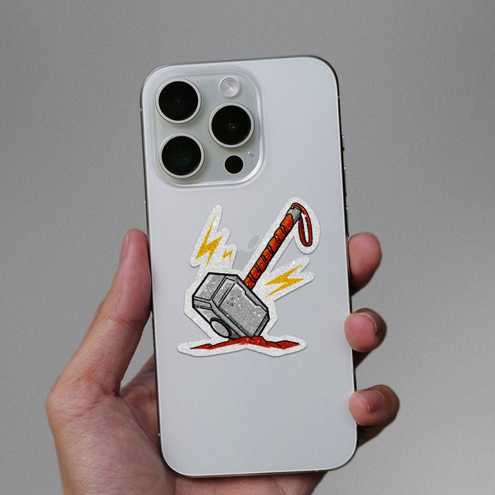 Worthy Hammer Glitter Sticker - Glitter Stickers | STICK IT UP