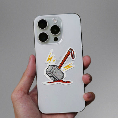Worthy Hammer Glitter Sticker - Glitter Stickers | STICK IT UP