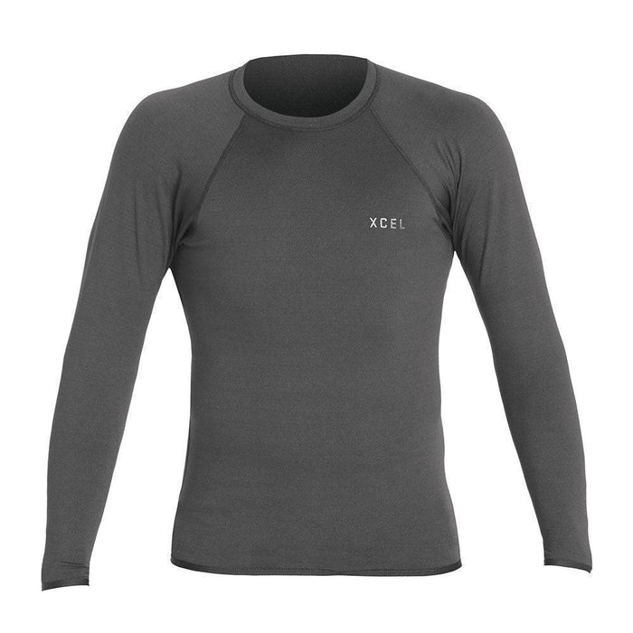XCEL long sleeve wetsuit top in dark gray for watersports