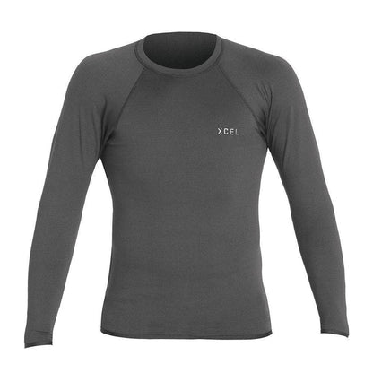 XCEL long sleeve wetsuit top in dark gray for watersports